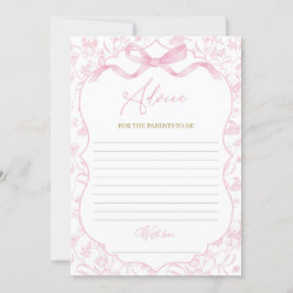 Invitación Juego de Baby Shower Toile De Jouy Advice