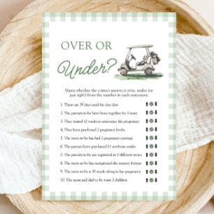 Invitación Juego de Baby Shower Verde Salvia Golf ¿Encima o D
