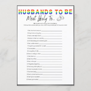 Invitación Juego De Bachelor Gay, Muy Probable