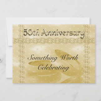 Invitación Juego de bandas de aniversario de oro de amor