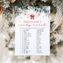 Juego de Bebé de Dulces de Embarazo de Navidad