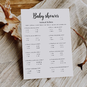 Invitación Juego de Bebés Animales para Baby Shower Une al