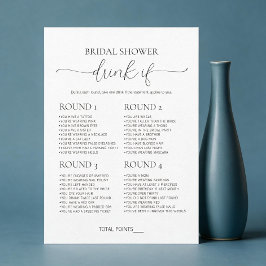 Invitación Juego de Bebida Minimalista Simple para Despedida