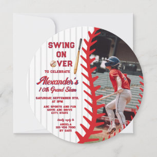 Invitación Juego de Béisbol temático de niños y adolescentes