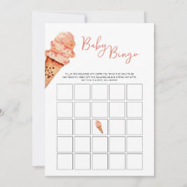 Invitación Juego de bingo Baby Shower Cream