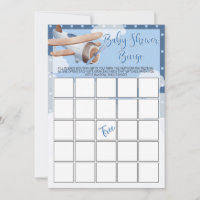 Juego de bingo Baby Shower para avión - Blue Boy