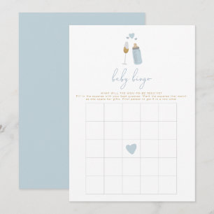 Invitación Juego de Bingo Baby Shower para botellas de Poppin