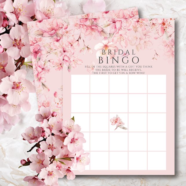 Invitación Juego de Bingo Cherry Blossom Delight Brillante Sh (Subido por el creador)