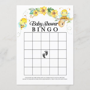 Invitación Juego de Bingo de Baby Shower