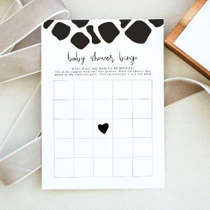 Invitación Juego de bingo de baby shower con estampado de vac
