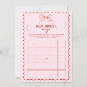 Invitación Juego de Bingo de Baby Shower de Navidad con Arco 