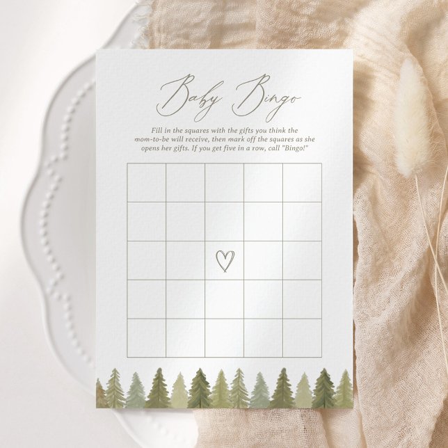 Invitación Juego de bingo de Baby Shower Woodland (Subido por el creador)