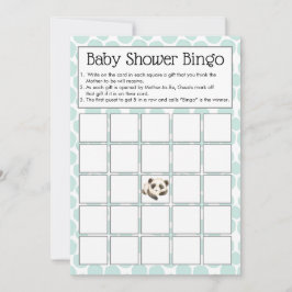 Invitación Juego de bingo de Cute Panda Bears Baby Shower