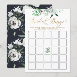 Invitación Juego de Bingo de Ducha Boho Bridal Floral