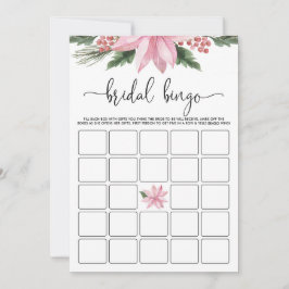 Invitación Juego de bingo de ducha de novias de invierno de P