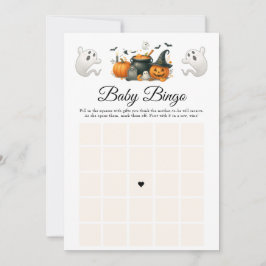 Invitación Juego de bingo de Fiesta de Baby Shower de Hallowe