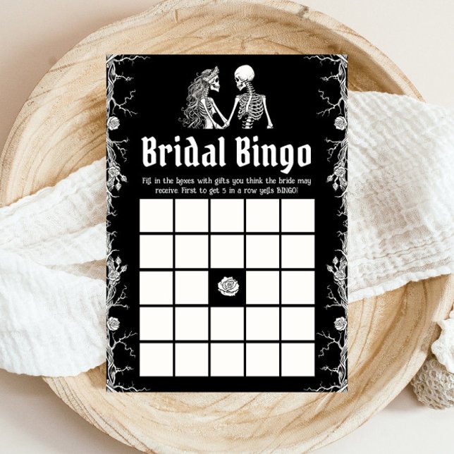 Invitación Juego de Bingo de Novias Gótico Halloween Bridal S (Subido por el creador)