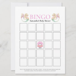 Invitación Juego de bingo de puntos blancos rosados de la sir