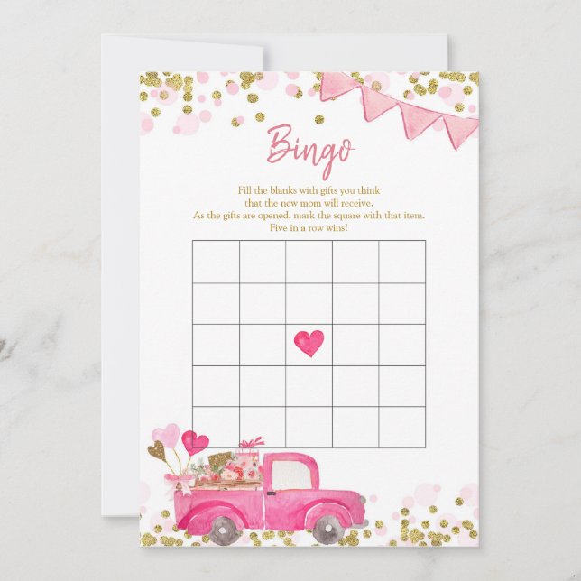 Invitación Juego de bingo de San Valentín (Anverso)