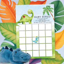 Juego de bingo Dino Delight Baby Shower