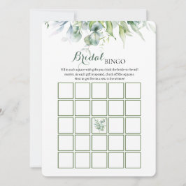 Invitación Juego de Bingo Eucalyptus Bridal Shower