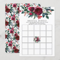 Juego de Bingo Floral Bridal Shower Bridal Winom
