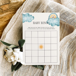 Invitación Juego de Bingo para Baby Shower 'Aquí viene el hij