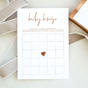 Invitación Juego de Bingo para Baby Shower CORIANDER Boho Ter