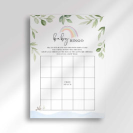 Invitación Juego de bingo para baby shower del Arca de Noé