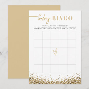 Invitación Juego de Bingo para Baby Shower REGINA con Lenteju
