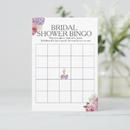 Invitación Juego de Bingo para Despedida de Soltera con flore