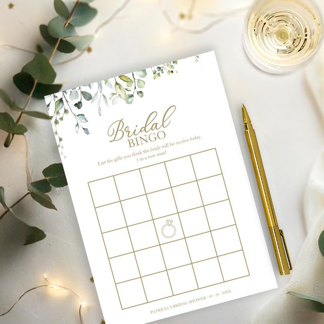Invitación Juego de bingo para despedida de soltera con veget (Subido por el creador)