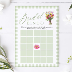 Invitación Juego de Bingo para Despedida de Soltera Sage Fres