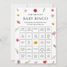 Juego de Bingo para encontrar al invitado en Baby