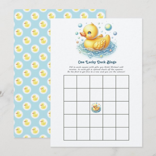 Invitación Juego de Bingo para la Fiesta de Cumpleaños número (Anverso / Reverso)