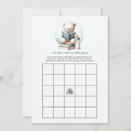 Invitación Juego de Bingo para la Fiesta de Regalos para el B