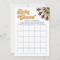 Juego de Bingo Retro Sunflower Baby Shower Gift
