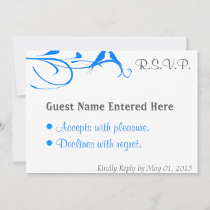 Invitación Juego de boda - Florecer - Pájaro Azul