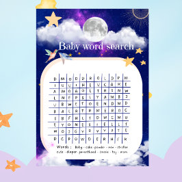 Invitación Juego de búsqueda de palabras de sueños celestes d