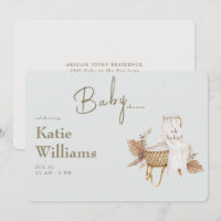 Juego de cama para cuna de bebé Light Sage Boho