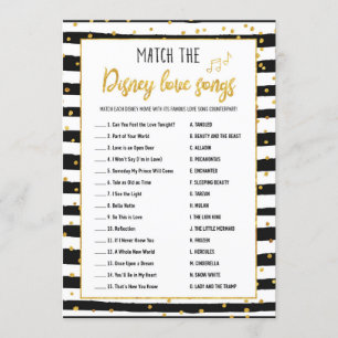 Invitación Juego de canciones de amor Bridal Shower   confett