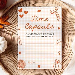 Invitación Juego de cápsula del tiempo para baby shower de ot