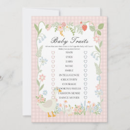 Invitación Juego de características para bebé de ganso tonto 