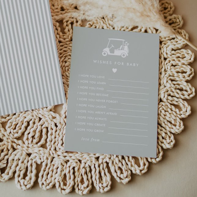 Invitación Juego de Cartas de Deseos de Golf para Bebé (Zazzle Golf Wishes for Baby Card Game)