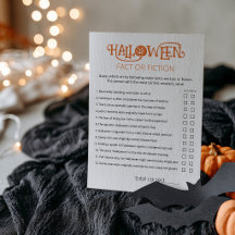 Juego de Cartas de Hechos o Ficción de Halloween