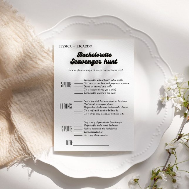 Invitación Juego de caza de baratijas, soltera divertida (Subido por el creador)