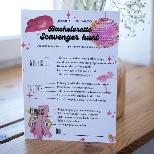 Invitación Juego de caza de fotos de Nashville Bachelorette s (Subido por el creador)
