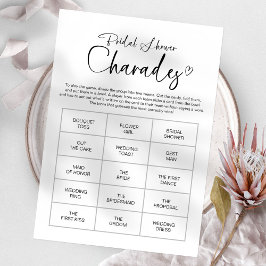 Invitación Juego de Charadas para Despedida de Soltera con Ca