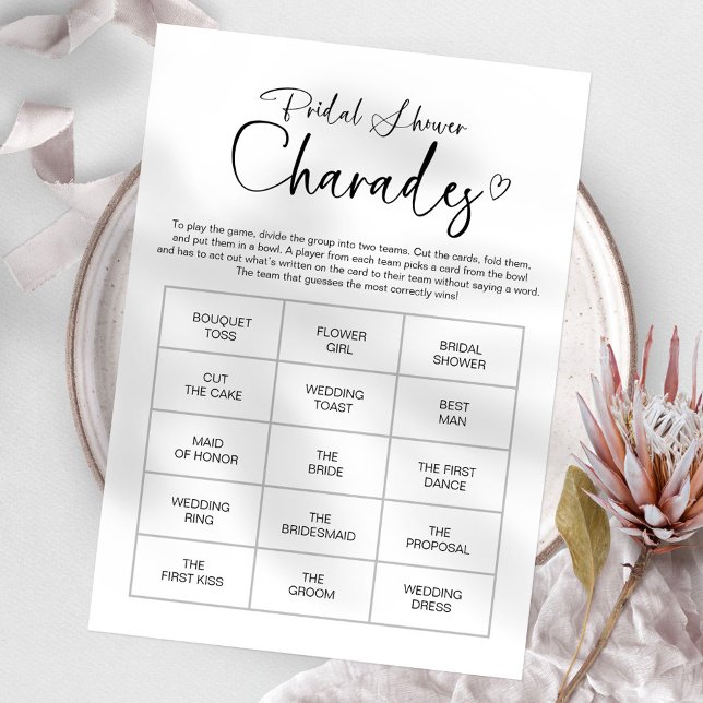 Invitación Juego de Charadas para Despedida de Soltera con Ca (Subido por el creador)