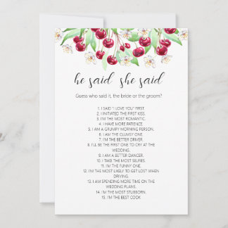 Invitación Juego de Cherry Many Boda